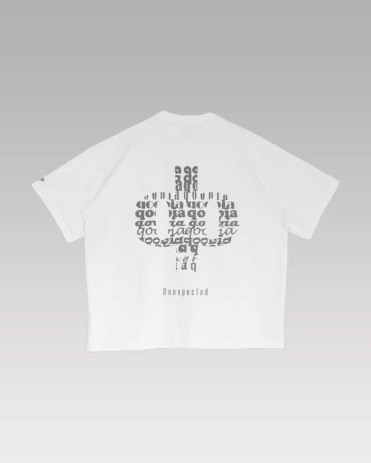 WHITE OVERSIZE CROPPED T-SHIRT