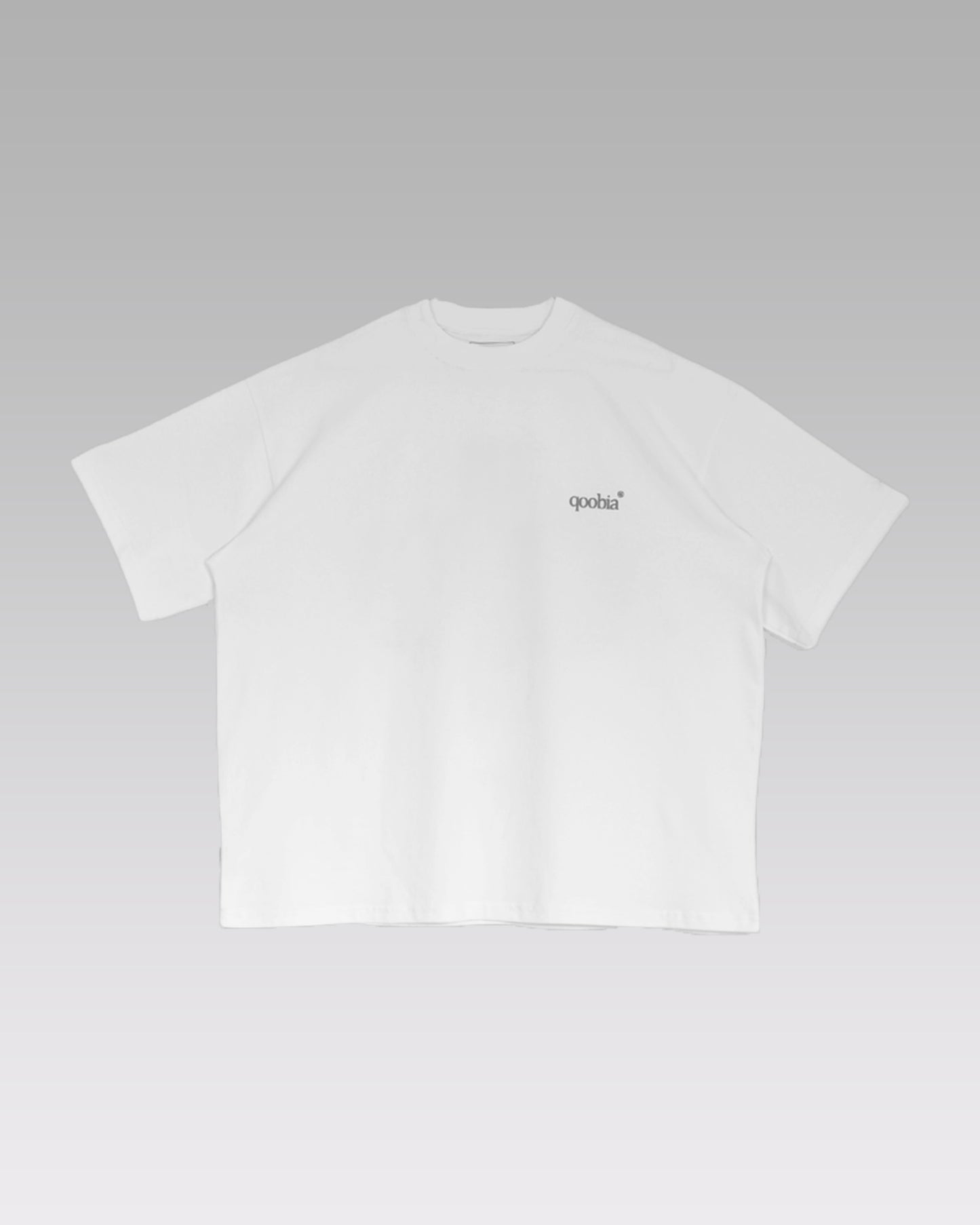 WHITE OVERSIZE CROPPED T-SHIRT