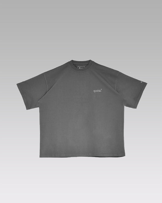 GREY OVERSIZE CROPPED T-SHIRT