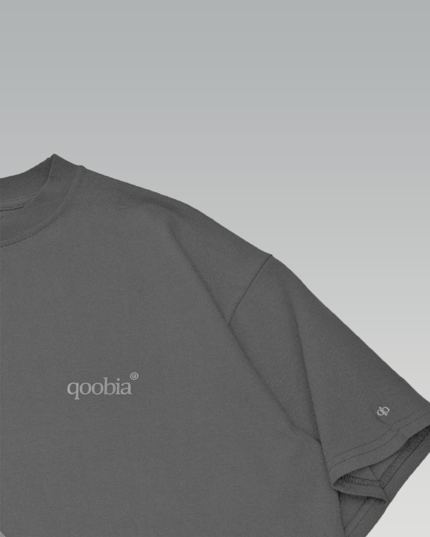 GREY OVERSIZE CROPPED T-SHIRT